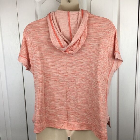 Dress Barn Sunday Hooded Short Sleeve Top - Picture 2 of 3